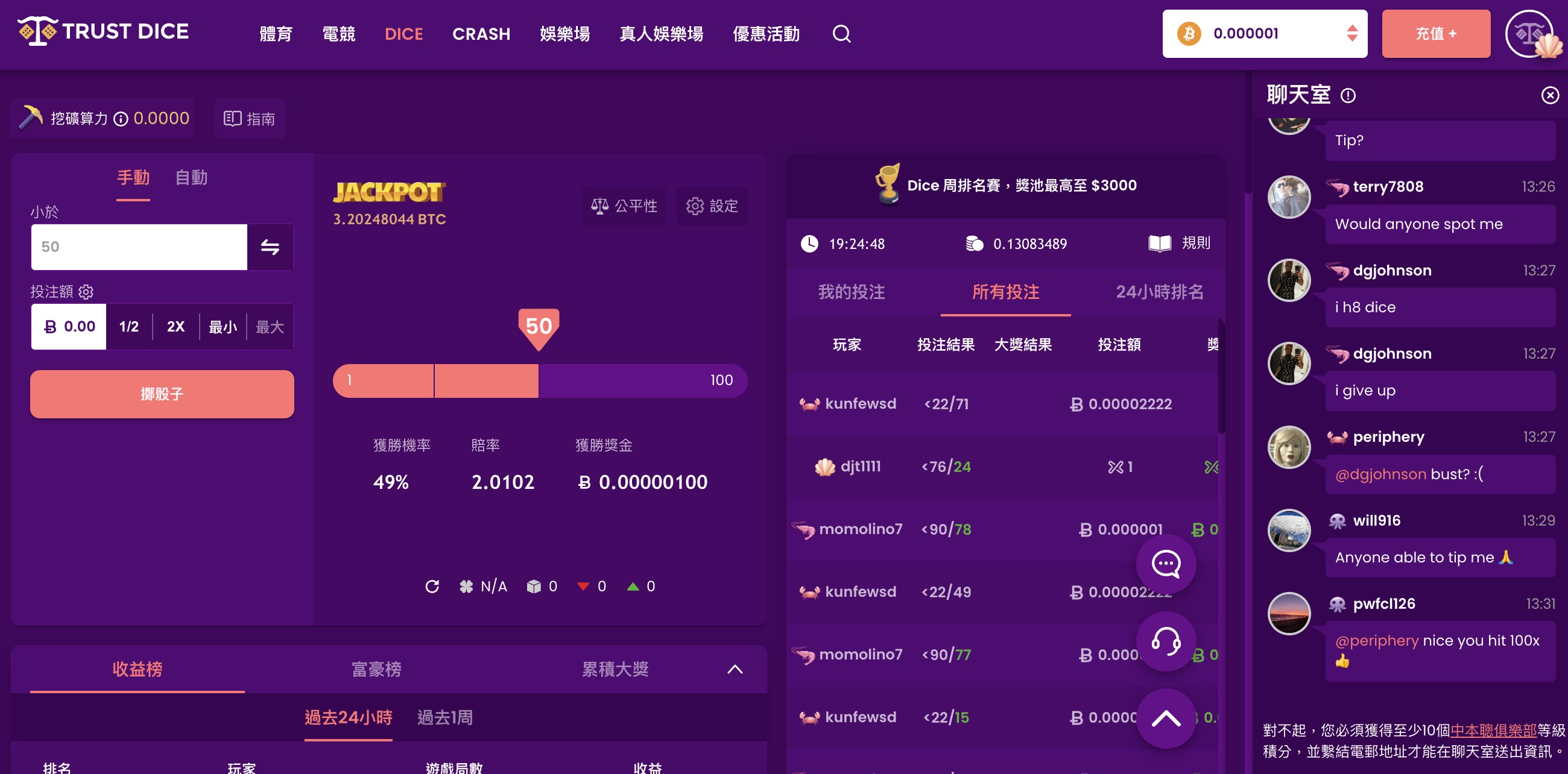 TrustDice.win 虛擬貨幣 賭場評比